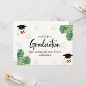 White Organic Graduation Kaart (Voorkant / Achterkant in situ)