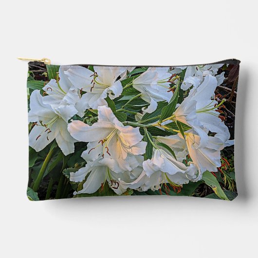 White Oriental Lilies Floral Etui (Voorkant)