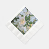 White Oriental Lilies Floral Servet (Hoek)