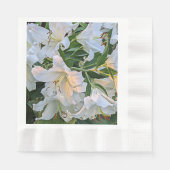 White Oriental Lilies Floral Servet (Voorkant)