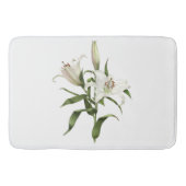White Oriental Lily Botanical Art Badmat (Voorkant)