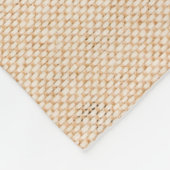 White Ornamental Lace over fabric design Fleece Deken (Hoek)