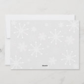 White Ornamenten kerstfoto Feestdagenkaart (Achterkant)