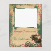 White Ornaments Family kerstfoto Briefkaart (Voorkant)