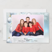 White Ornaments Merry Christmas - Personalize Feestdagenkaart (Achterkant)