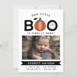 White Our Little Boo eindelijk hier Halloween Baby Aankondiging