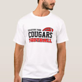 WHITE OUT Creekside Park Cougars Football naam # T-shirt (Voorkant)