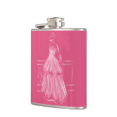 White-out-negatieve-ruimte-doel Heupfles (Links)