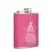 White-out-negatieve-ruimte-doel Heupfles (Rechts)