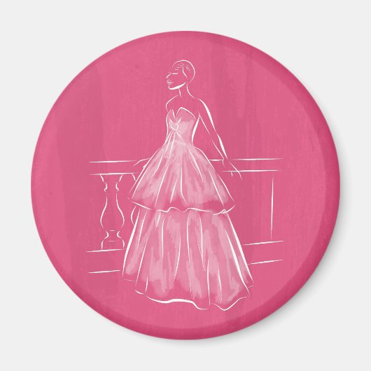 White-out-negatieve-ruimte-doel Magneet (Voorkant)