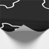 White Outline Ghost in Black Background Cadeaupapier (Hoek)