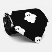 White Outline-hosts Stropdas (Opgerold)