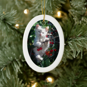 White Oval Shape Photo Lijst Keramisch Ornament
