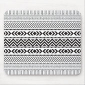 White over zwart modern patroon muismat (Voorkant)