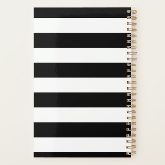 White Overlay Half WreatYear Name Photo Planner (Achterkant)