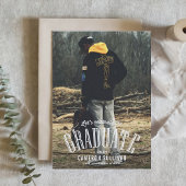 White Overlay Typography Vertical Photo Afstuderen Kaart