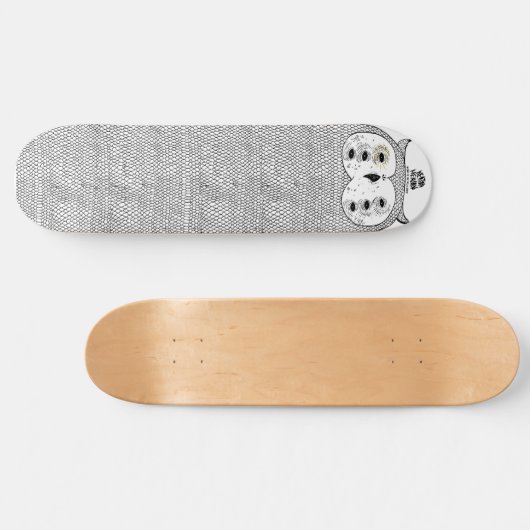 White Owl by Keaton Henson Skateboard (Horizontaal)