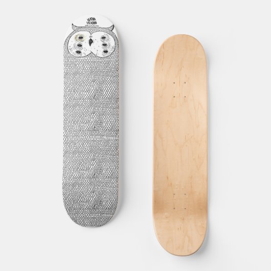 White Owl by Keaton Henson Skateboard (Voorkant)