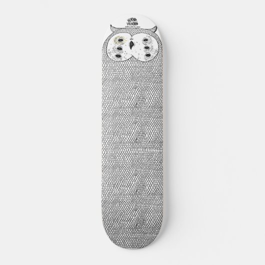 White Owl by Keaton Henson Skateboard (Voorkant)
