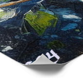 White Owl On Branch Moonlight Personalized Paper Poster (Hoek)