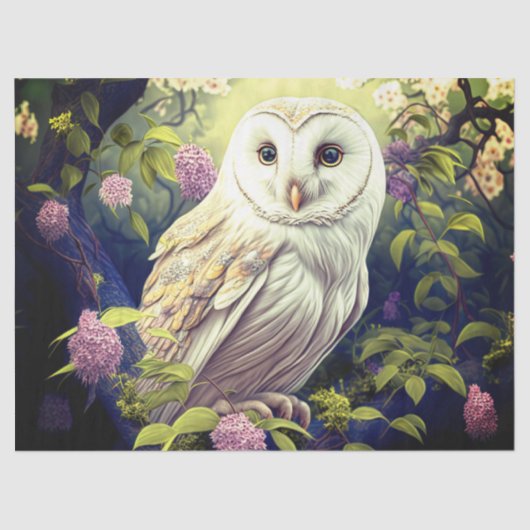 White Owl Tissue/Decoupage Papier (Voorkant)