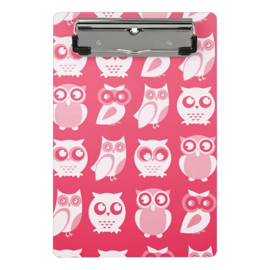 White Owls Mini Clipboard Klembord (Voorkant)