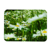 White Oxeye Daisy Abstract Floral Magneet (Horizontaal)