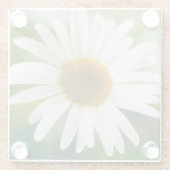 White Oxeye Daisy - Leucanthemum vulgare Glazen Onderzetter (Achterkant)