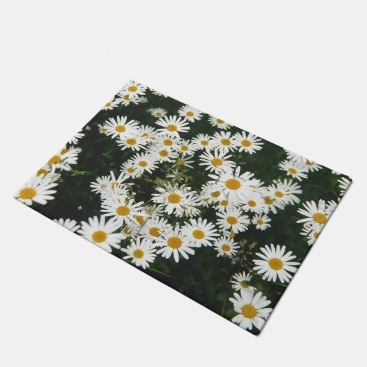 White Oxeye Daisy Meadow Deurmat (Schuin)