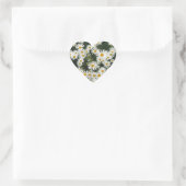 White Oxeye Daisy Meadow Hart Sticker (Tas)