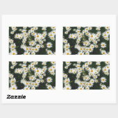 White Oxeye Daisy Meadow Rechthoekige Sticker (Vel)