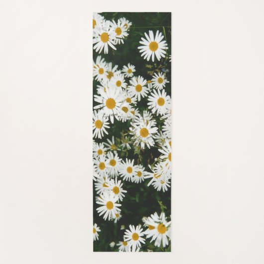 White Oxeye Daisy Meadow Yogamat (Voorkant)