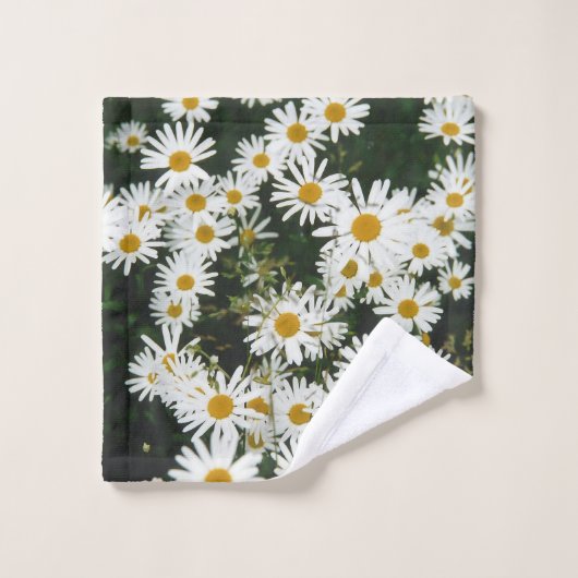White Oxeye Daisy, Moon Daisy Meadow Bad Handdoek (Wasdoekje)