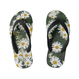 White Oxeye Daisy, Moon Daisy Meadow Kinder Teenslippers