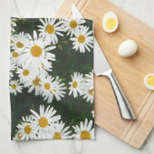 White Oxeye Daisy, Moon Daisy Meadow Theedoek (Quarter Fold)