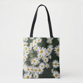 White Oxeye Daisy, Moon Daisy Meadow Tote Bag
