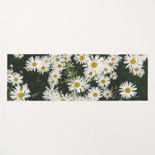 White Oxeye Daisy, Moon Daisy Meadow Yogamat (Voorkant (horizontaal))