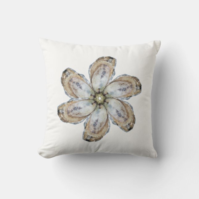 White Oyster Flower Pillow - Design A Kussen (Voorkant)