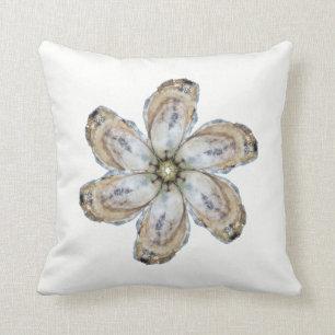 White Oyster Flower Pillow - Design A Kussen