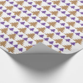 White Paars & Gold-Tan kerstboom - Gift Wrap Cadeaupapier (Hoek)