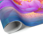 White Paars Lotus Flower Zen Blue Cadeaupapier (Rol Hoek)