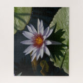 White Paars Waterlilies Jigzaag Puzzle Legpuzzel (Verticaal)