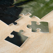 White Paars Waterlilies Jigzaag Puzzle Legpuzzel (Zijkant)