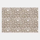 White Paint Rustic Kraft Simple Elegant Kerstmis Inpakpapier Vel (Voorkant 3)