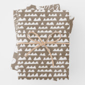 White Paint Rustic Kraft Simple Elegant Kerstmis Inpakpapier Vel (In situ)