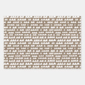 White Paint Rustic Kraft Simple Elegant Kerstmis Inpakpapier Vel (Voorkant)