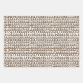 White Paint Rustic Kraft Simple Elegant Kerstmis Inpakpapier Vel (Voorkant 3)