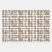 White Paint Rustic Kraft Simple Elegant Kerstmis Inpakpapier Vel (Voorkant 2)