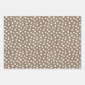 White Paint Rustic Kraft Simple Elegant Kerstmis Inpakpapier Vel (Voorkant)