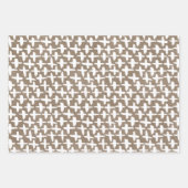 White Paint Rustic Kraft Simple Elegant Kerstmis  Inpakpapier Vel (Voorkant 3)